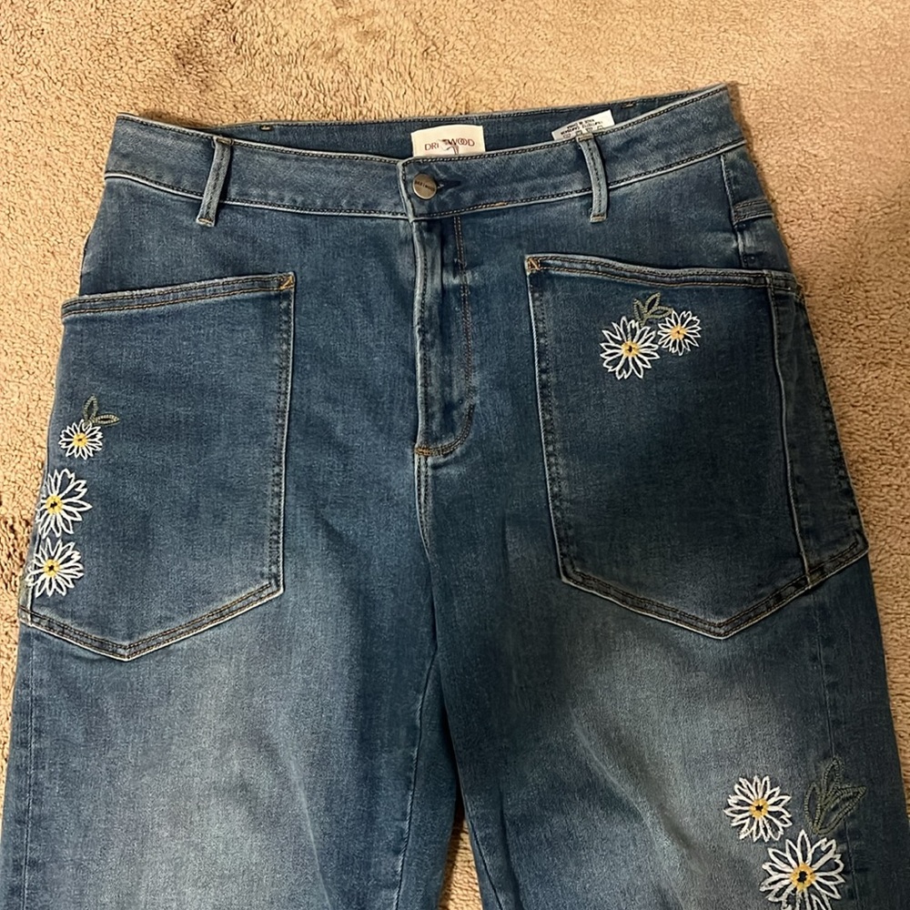 NWOT driftwood jeans daisy Barbara barrel size 10 - Picture 2 of 5